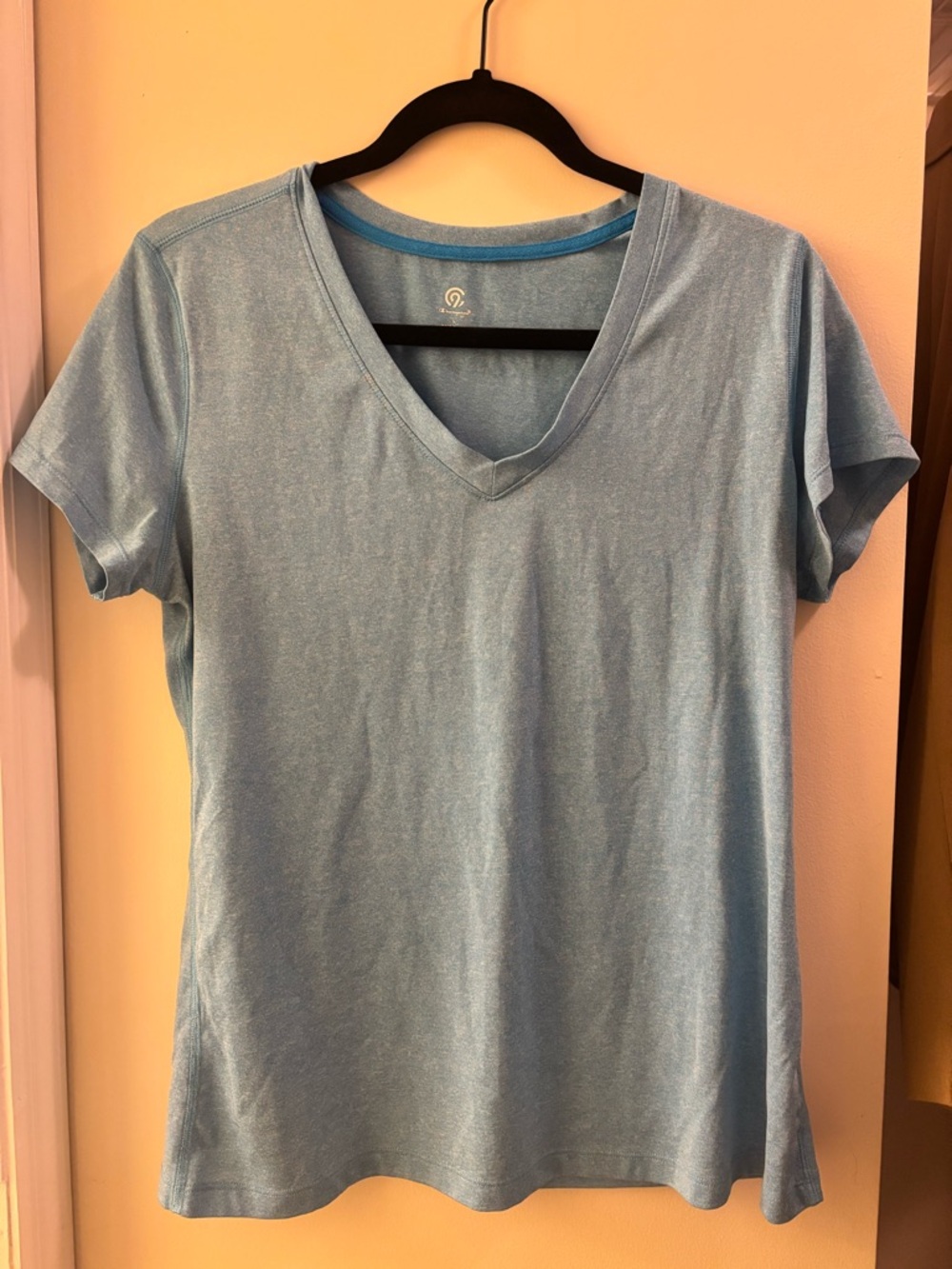 Champion Women’s Light Blue V-Neck Short Sleeve Tee